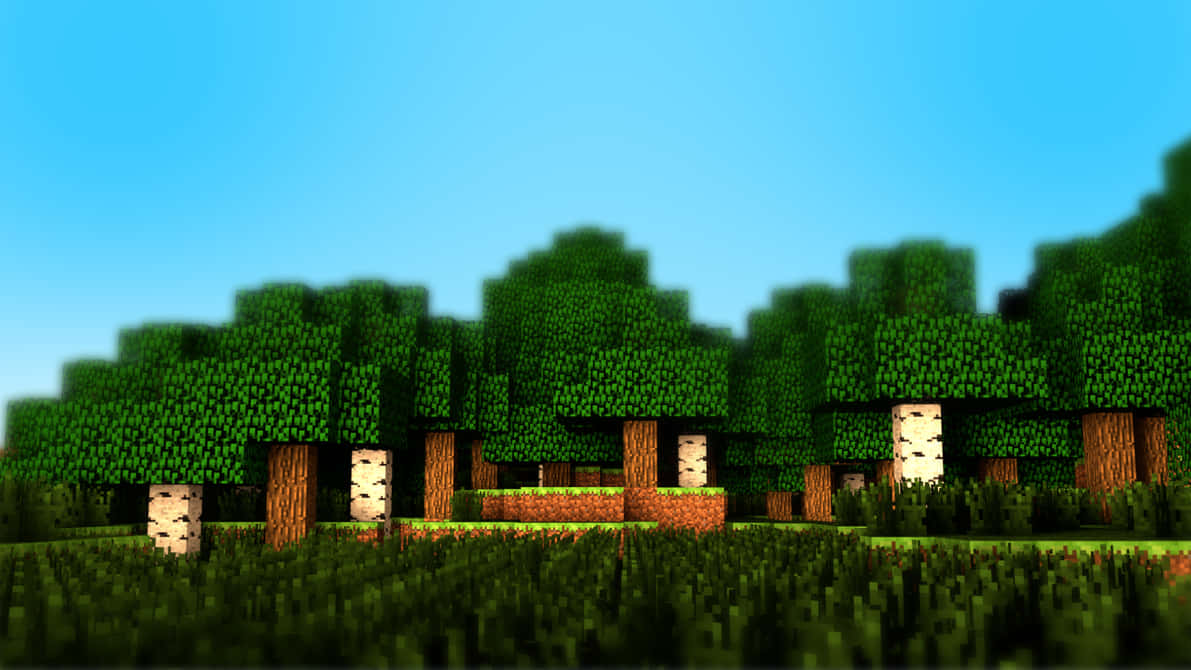 A Lush Field Of Green Minecraft Grass Background