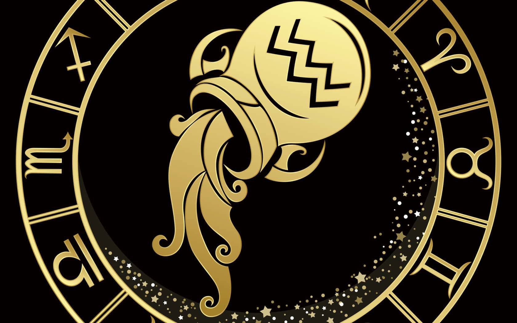 A Luxurious Blend Of Black And Gold On Desktop Wallpaper Background
