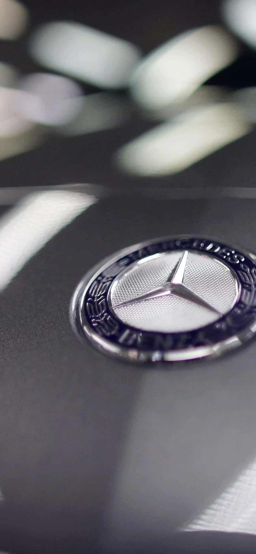 A Luxurious Combination - The Mercedes Benz And The Iphone Background