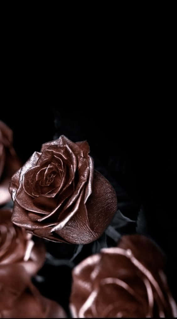 A Luxurious Rose Gold And Black Pattern