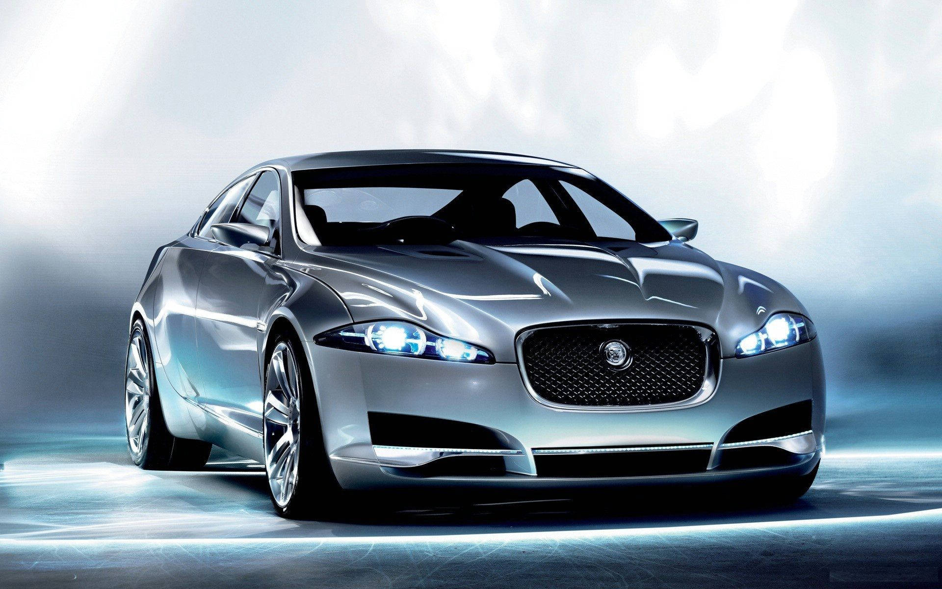 A Luxurious Silver Jaguar Background