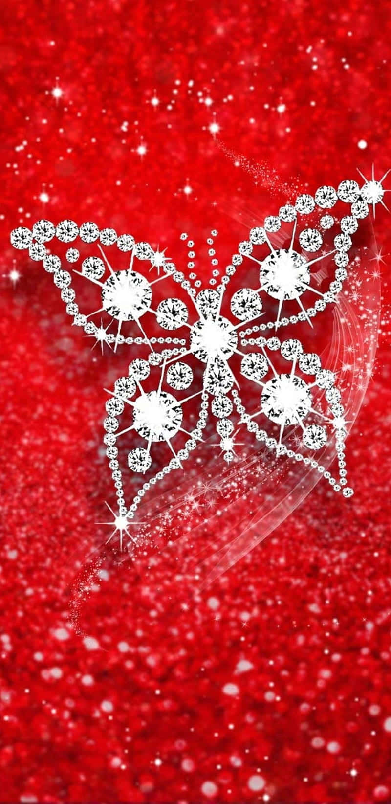 A Magical Glitter Butterfly Fluttering In The Breeze. Background