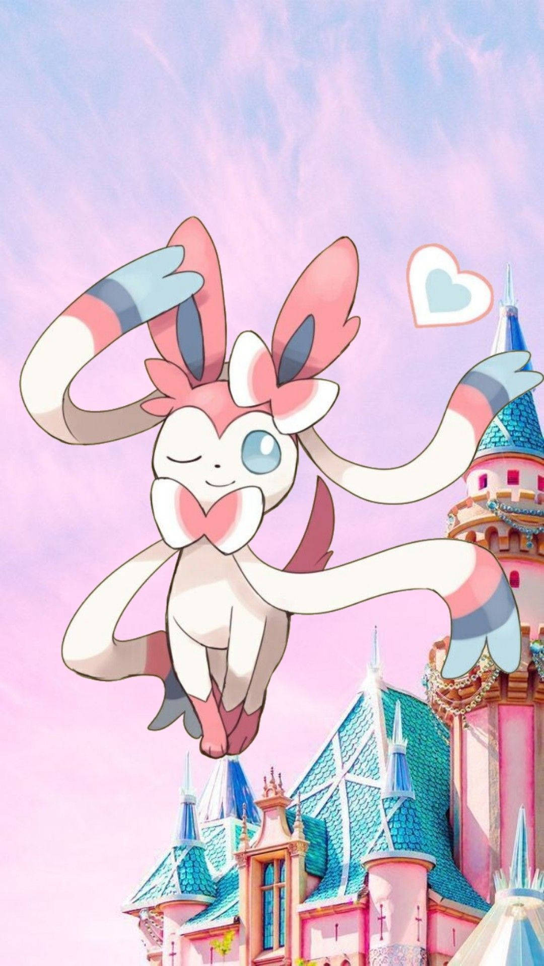 A Magical World Of Pink With Sylveon Background