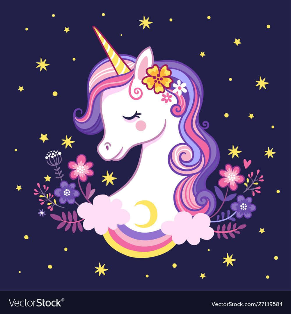 A Magically Beautiful Purple Unicorn Background
