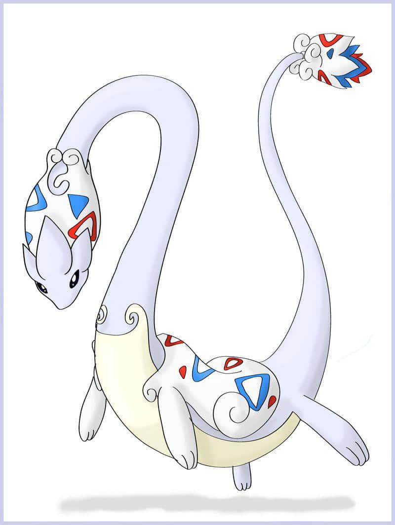 A Magnificent Togetic Glittering In Flight Background