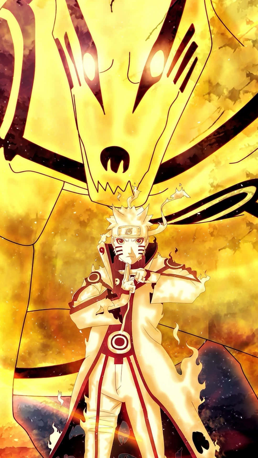 A Magnificent View Of Naruto With Nine Tails Background