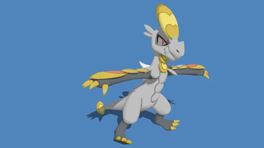 A Majestic 3d Hakamo-o On A Bright Blue Background Background