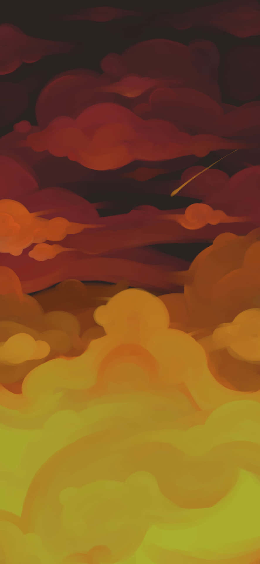 A Majestic Aerial View Of Clouds Above A Serene Landscape Background