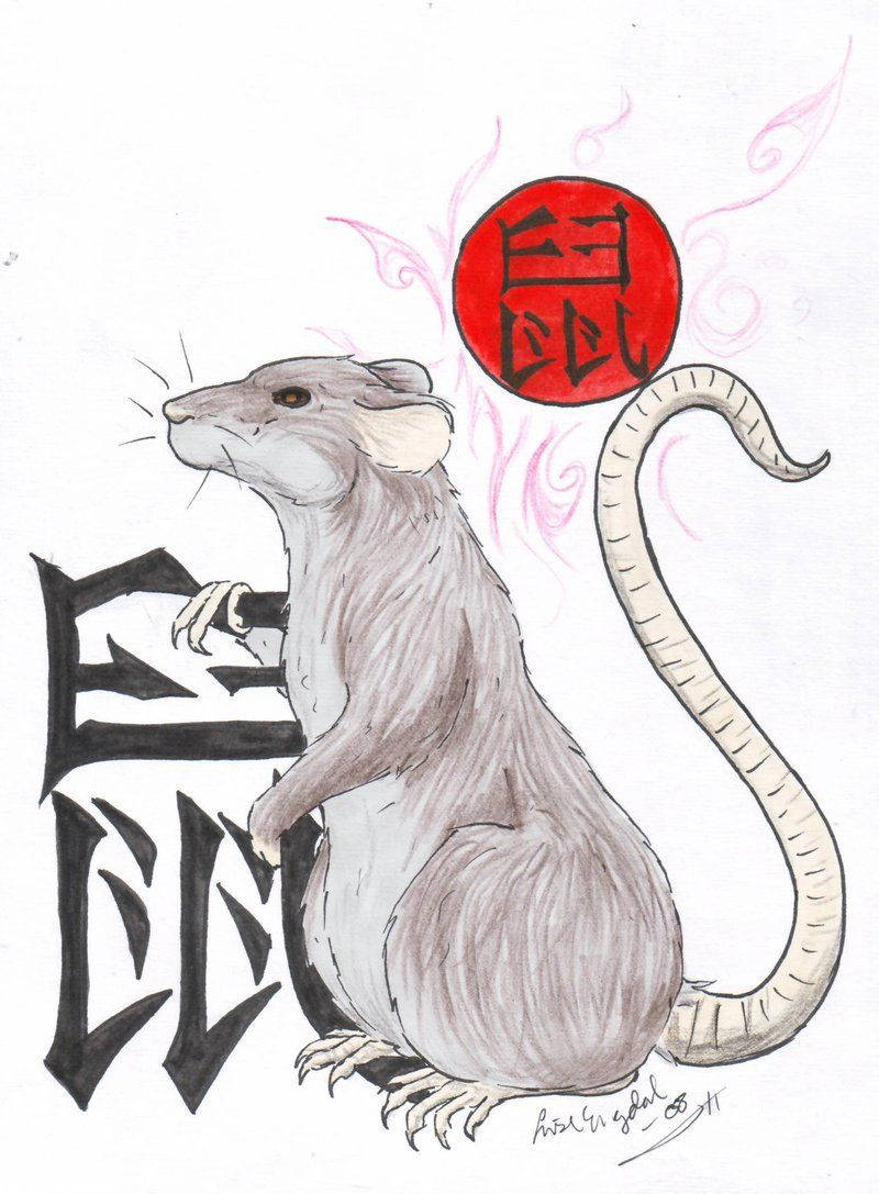A Majestic Artistic Interpretation Of The Chinese Rat Zodiac Symbol Background