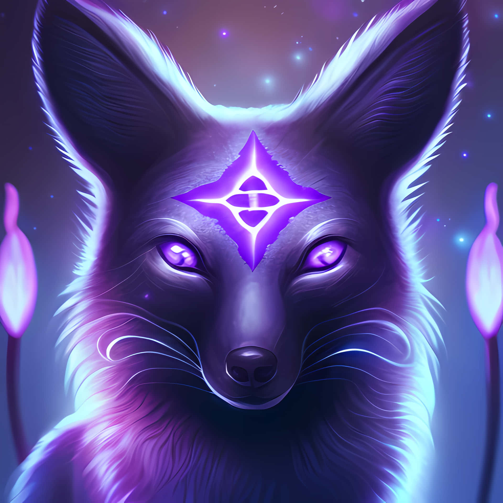 A Majestic Black Cartoon Fox In Its Natural Habitat Background