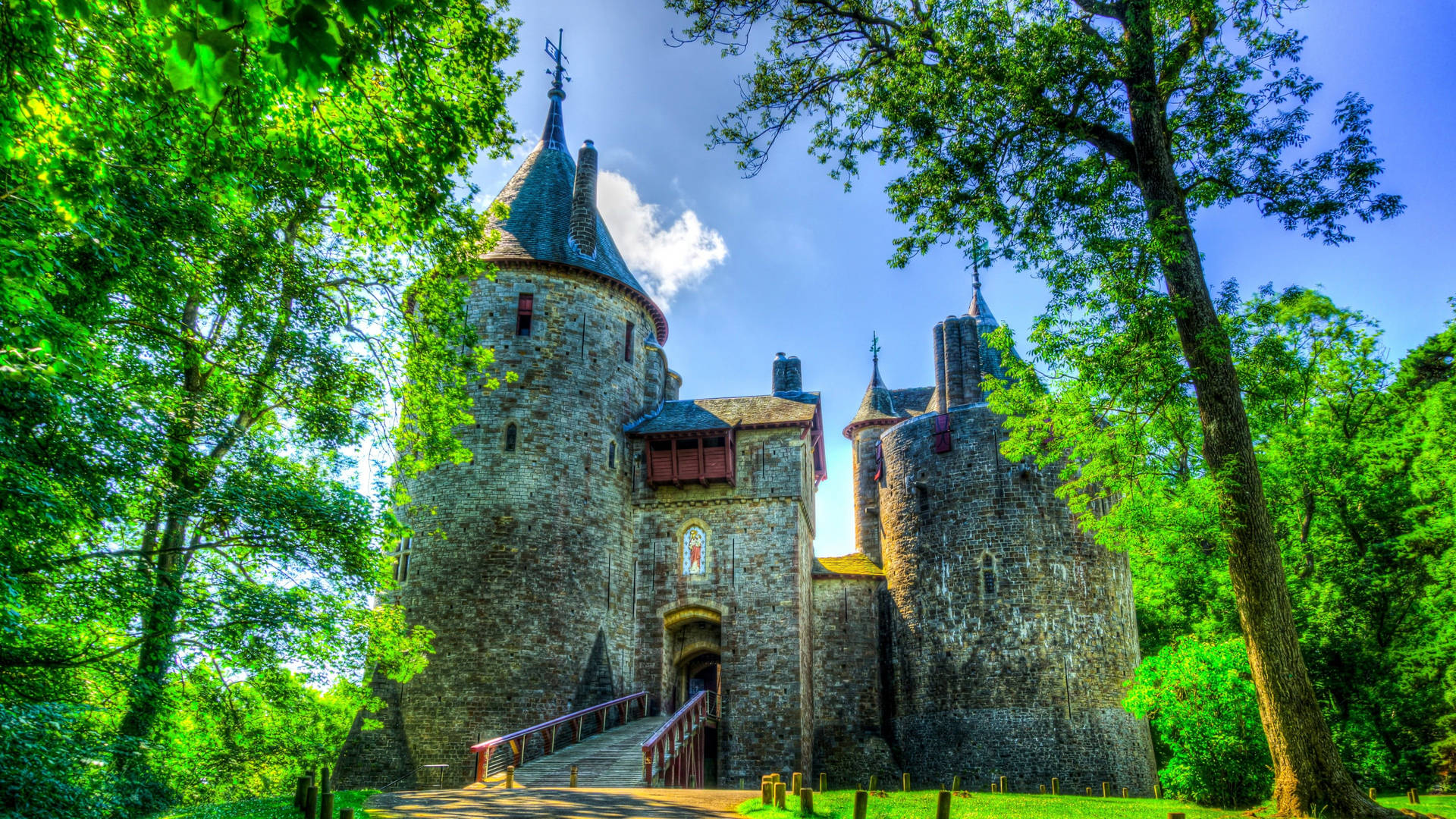 A Majestic Evening At Castell Coch, United Kingdom Background