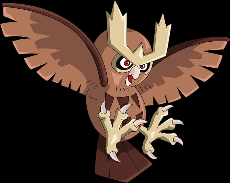 A Majestic Noctowl Soaring In The Night Sky Background