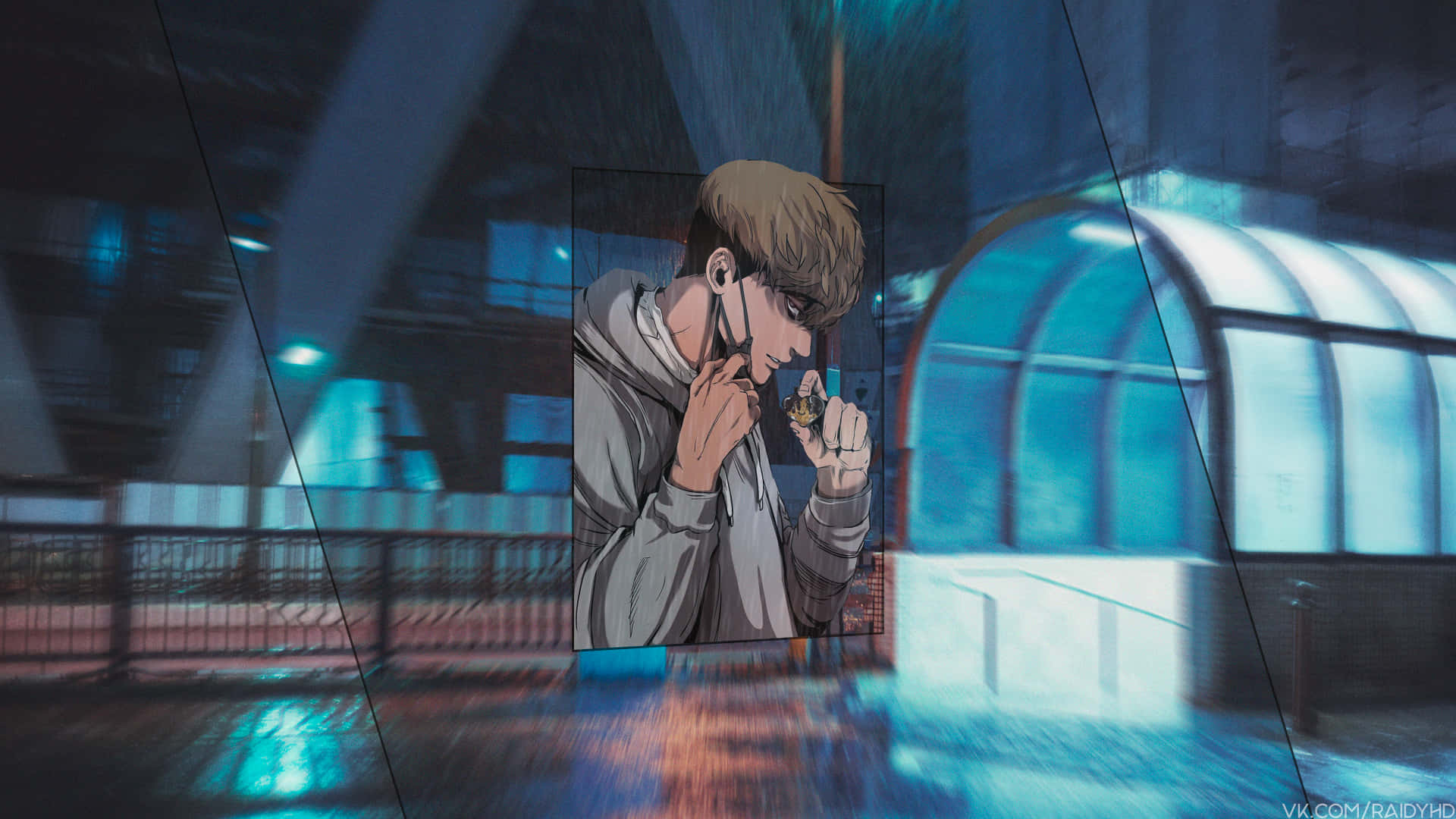 A Man Embracing The Beauty Of Nature. Background