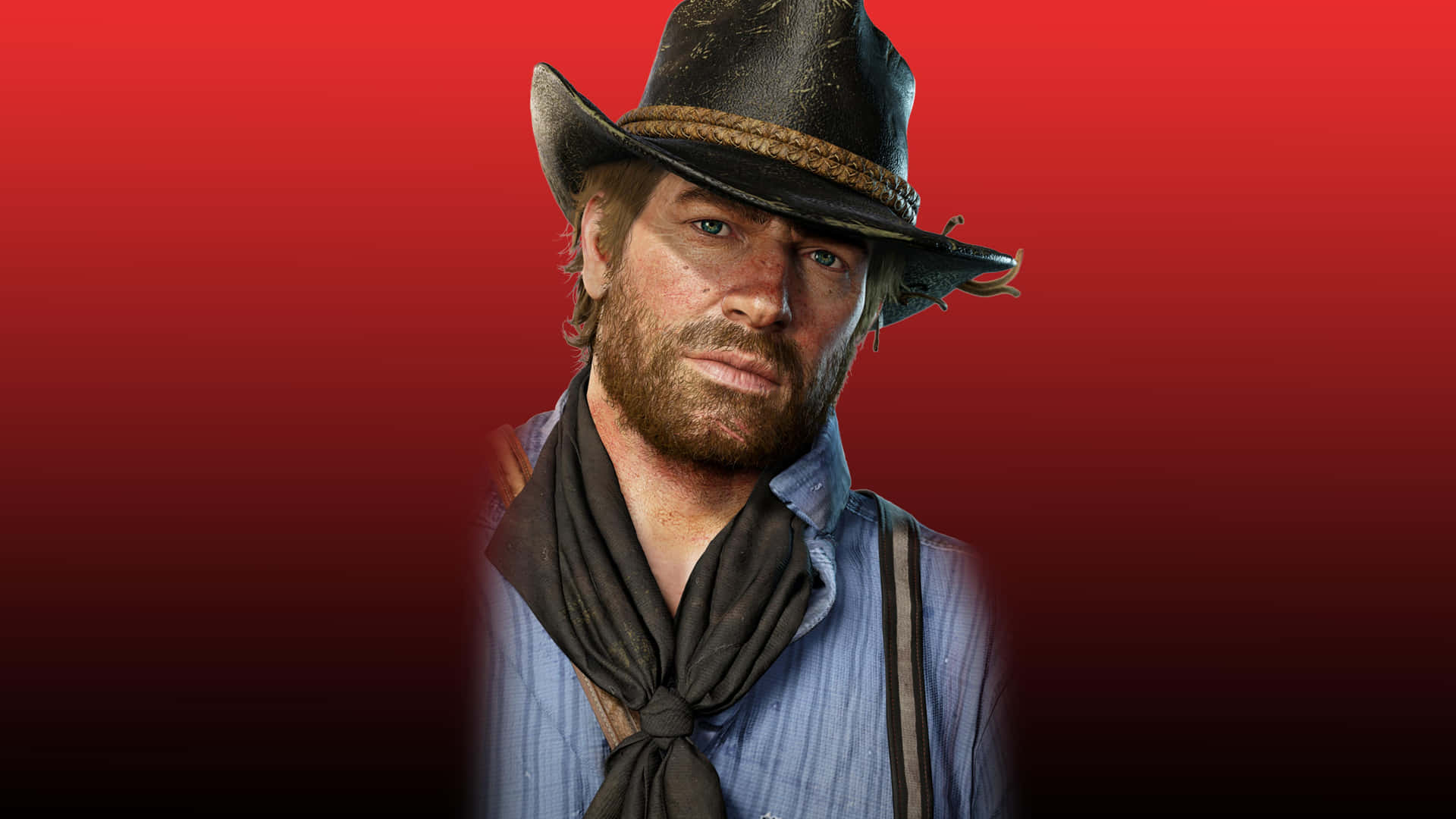A Man In A Cowboy Hat And Scarf Background
