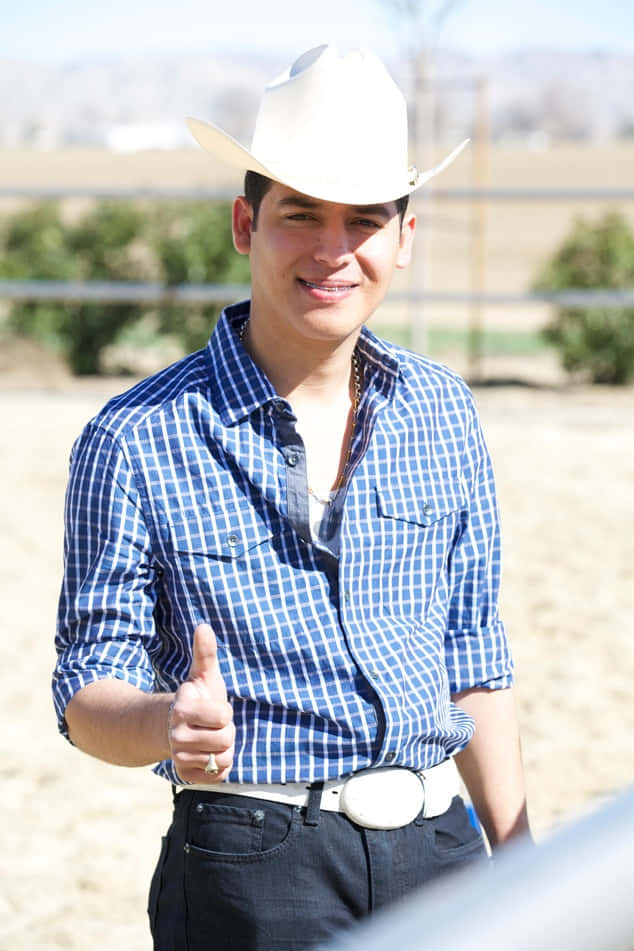 A Man In A Cowboy Hat Background