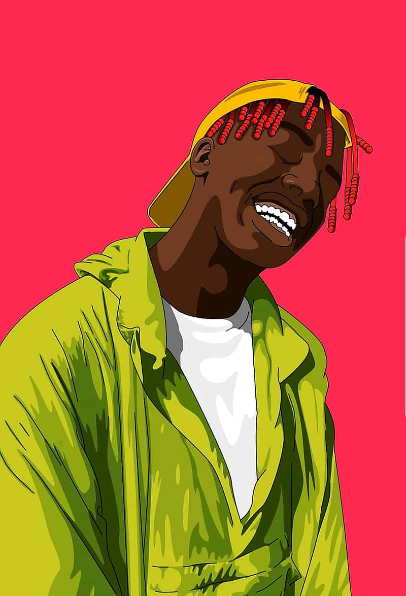 A Man In A Green Jacket Is Smiling Background