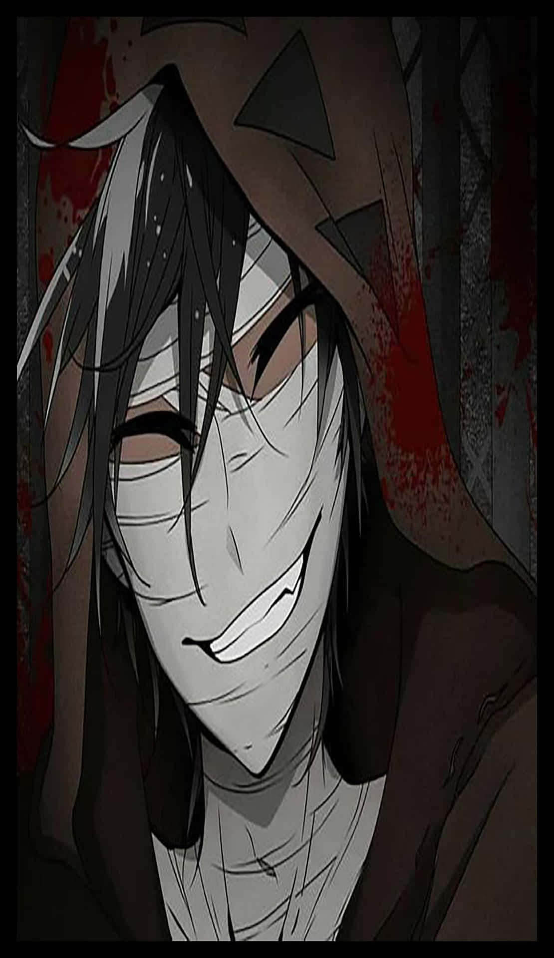 A Man In A Hoodie With Blood On His Face Background