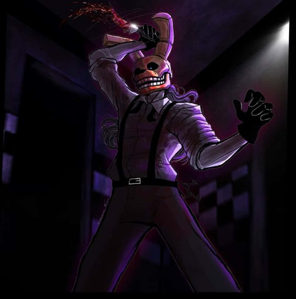 A Man In A Mask Is Holding A Knife Background