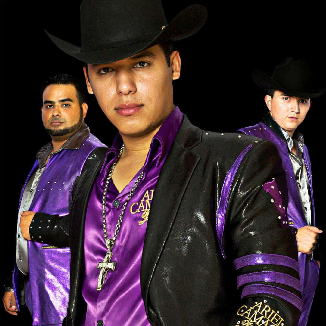 A Man In A Purple Suit Background