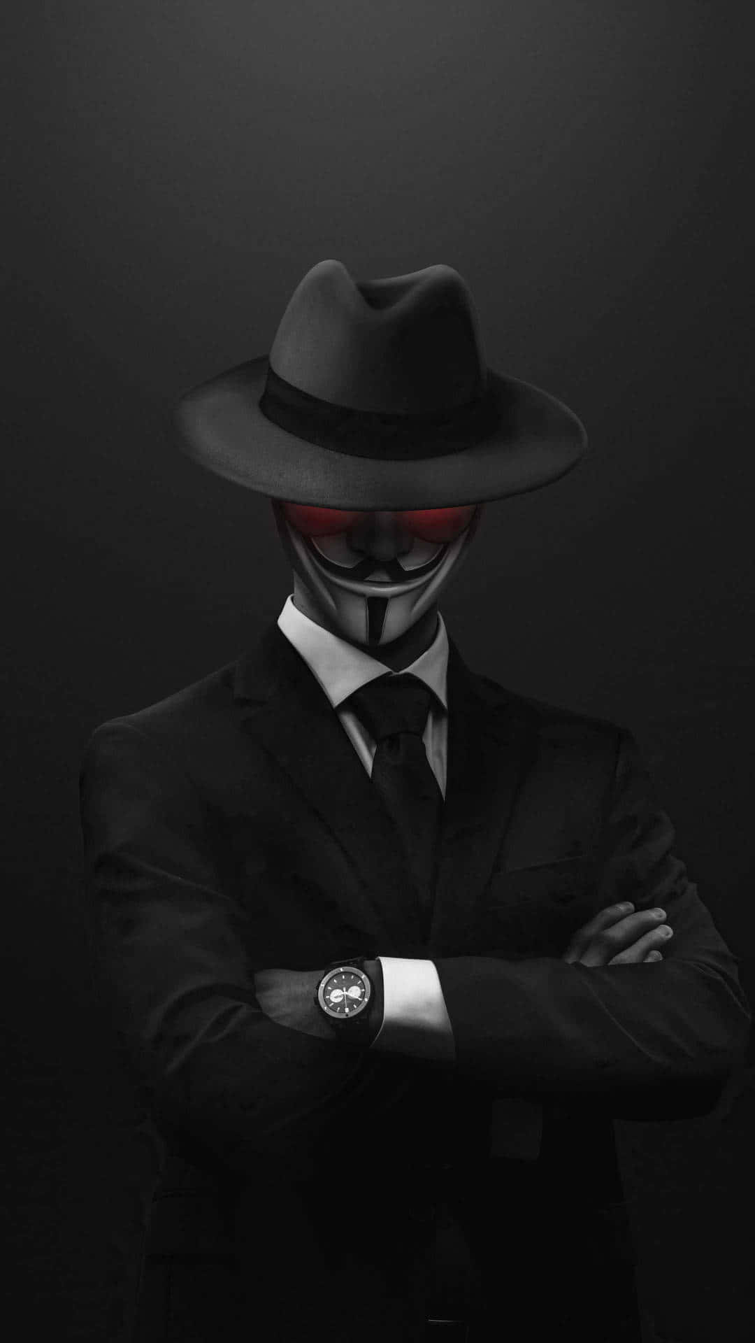 A Man In A Suit And Hat Background
