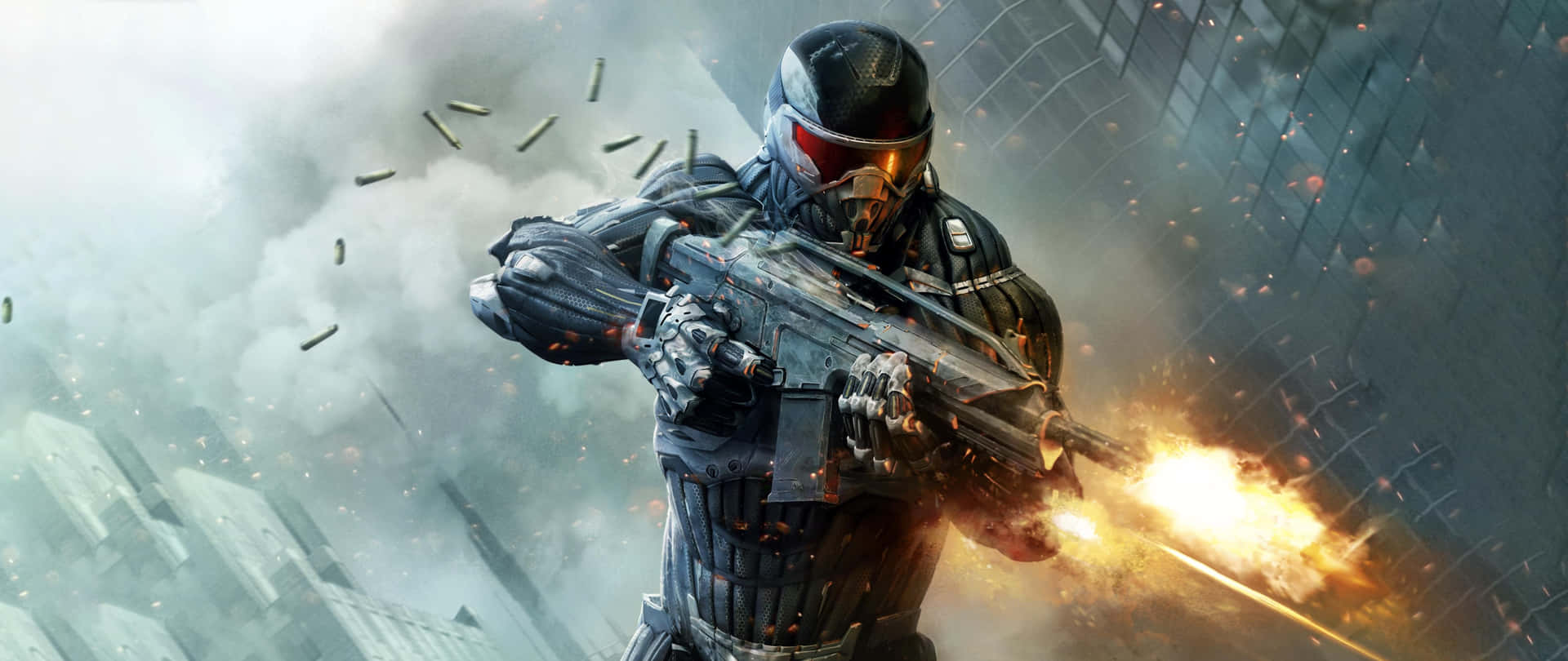 A Man In A Suit Is Holding A Gun Background