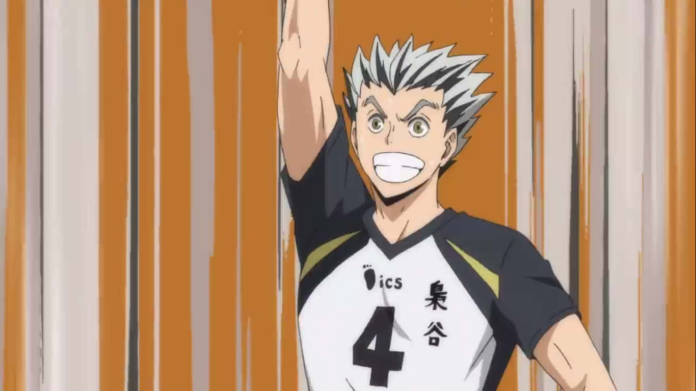A Man In A White Shirt Is Holding A Volleyball Background