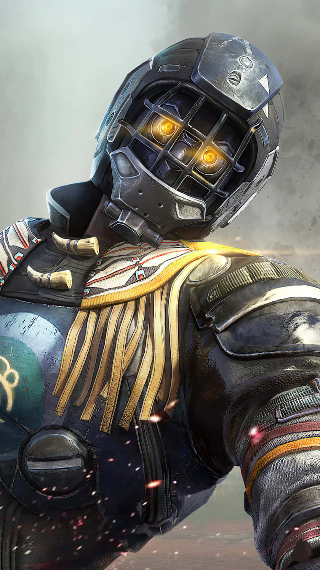 A Man In Armor Is Holding A Gun Background