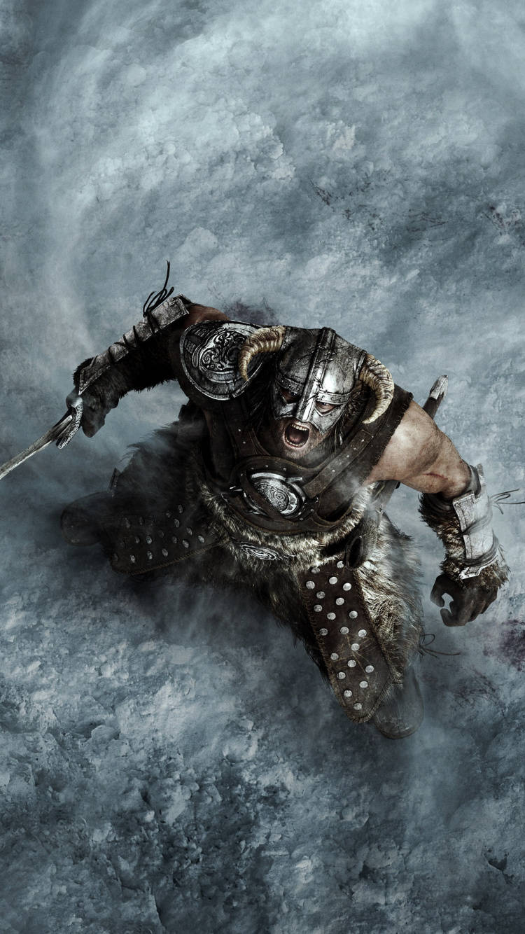 A Man In Armor Is Holding A Sword Background