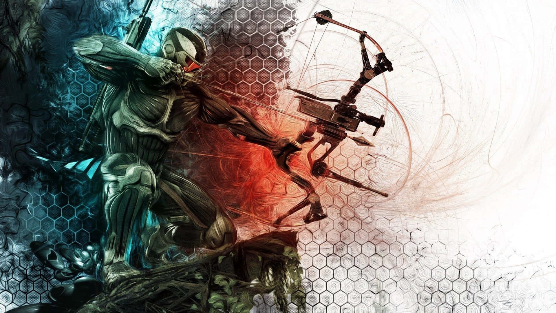 A Man Is Holding A Bow And Arrow Background