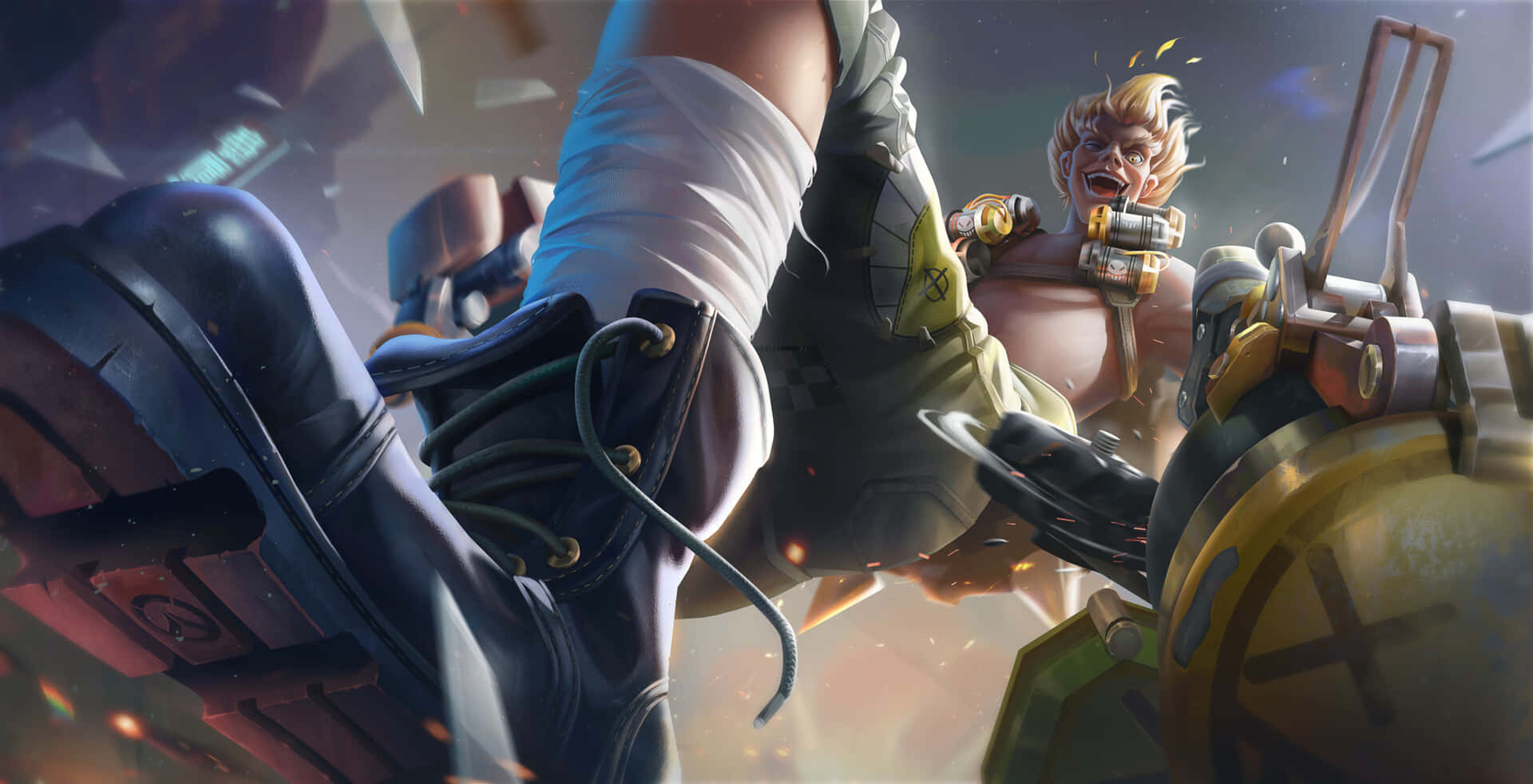 A Man Is Kicking A Man In The Air Background