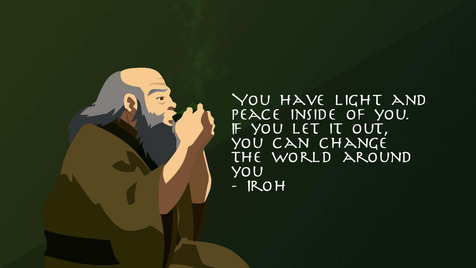 A Man Is Smoking A Cigarette With A Quote About Peace And Light Inside Background