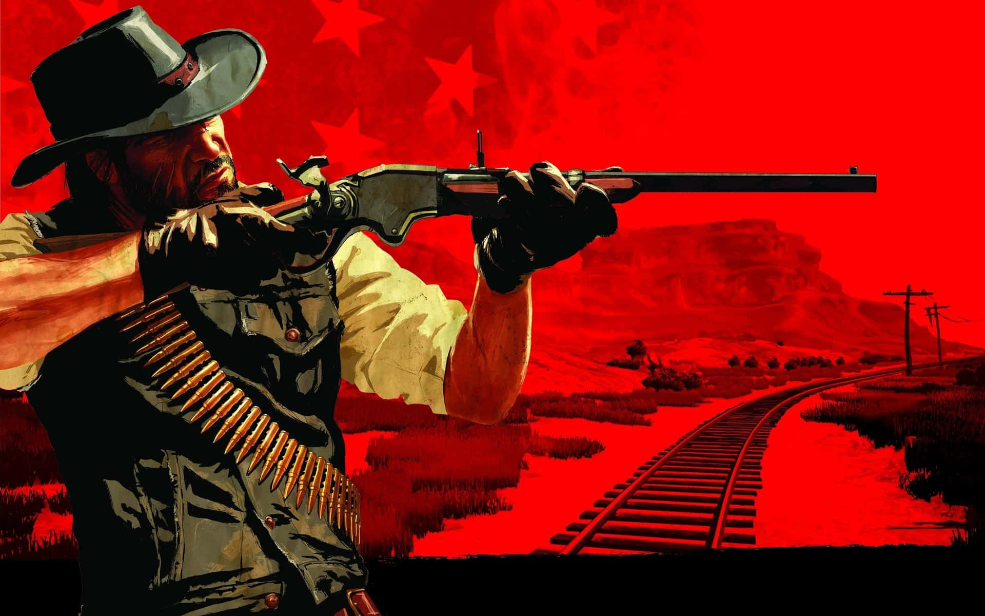 A Man Ready To Face The Wild West Background