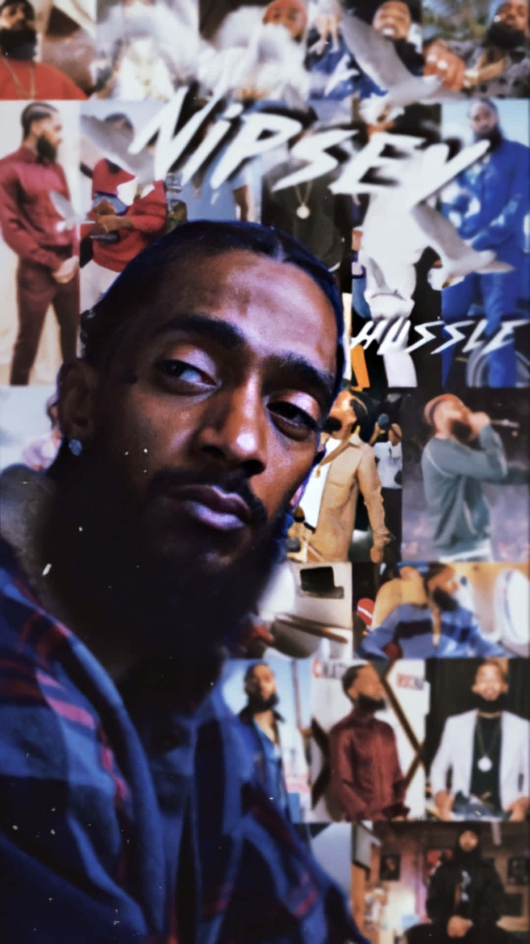 A Man With A Beard And A Beard Is Standing In Front Of A Collage Of Pictures