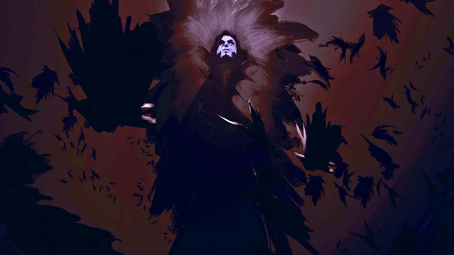 A Man With A Black Hat And A Black Cloak Background