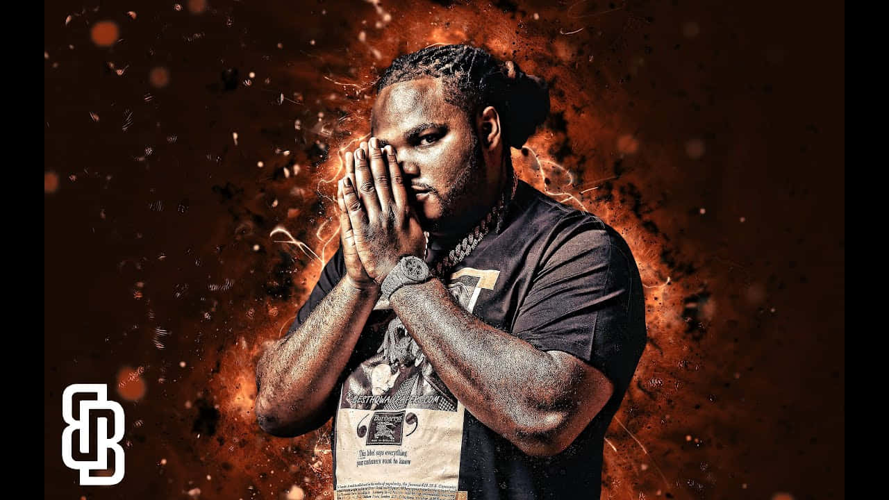 A Man With A Black Shirt And A Black Background Background