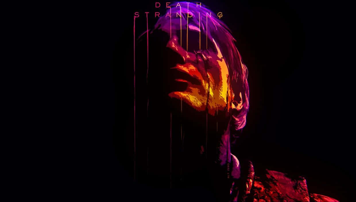 A Man With A Glowing Face In The Dark