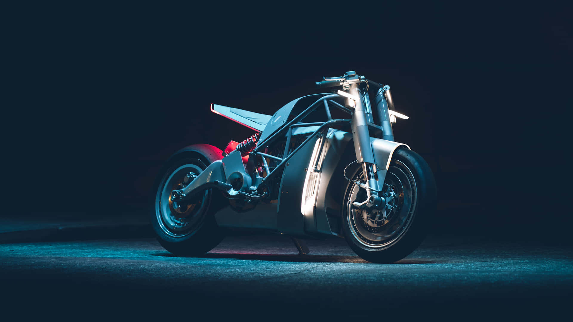 A Man With A Motorcycle Background