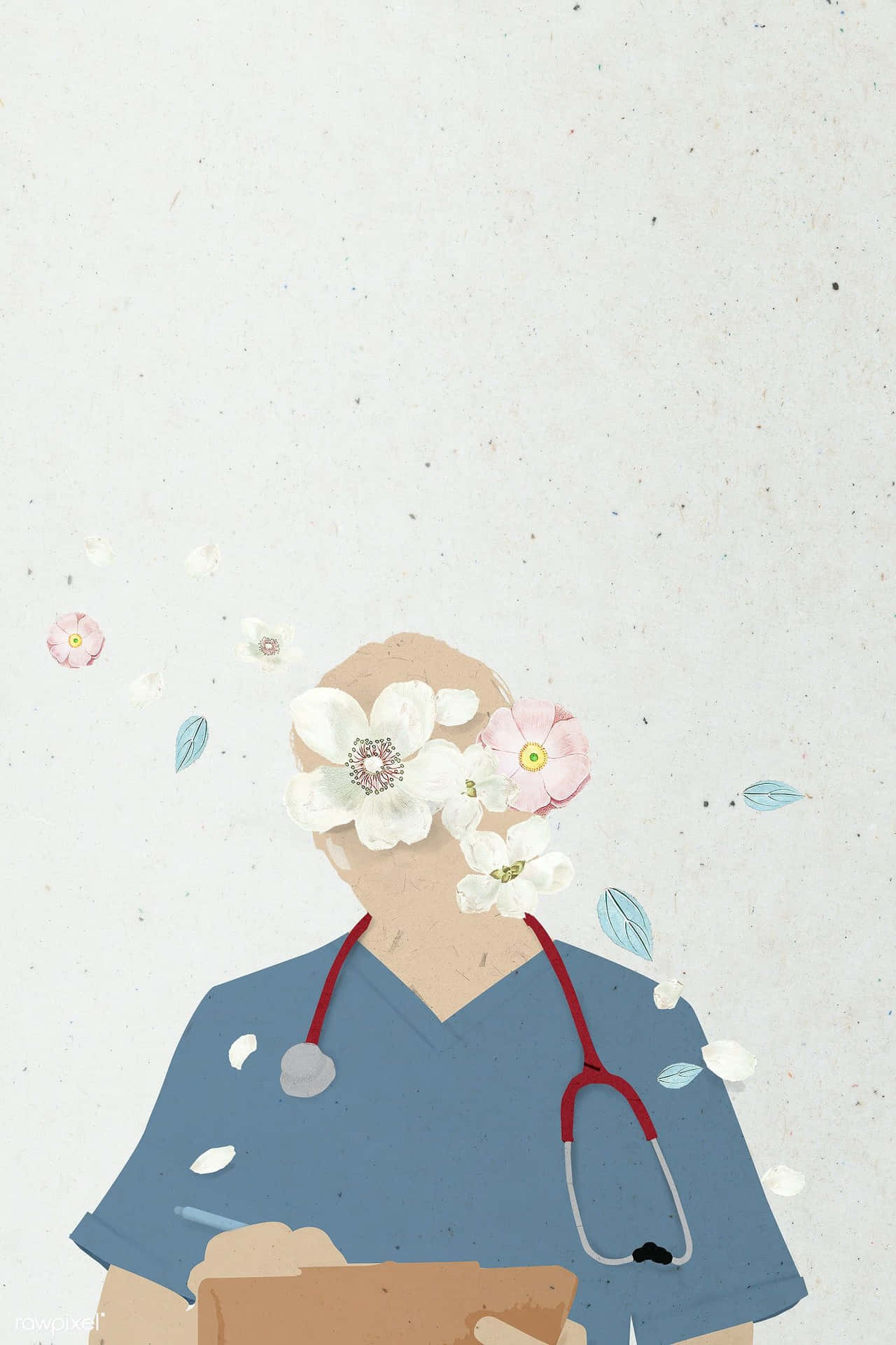 A Man With A Stethoscope Background