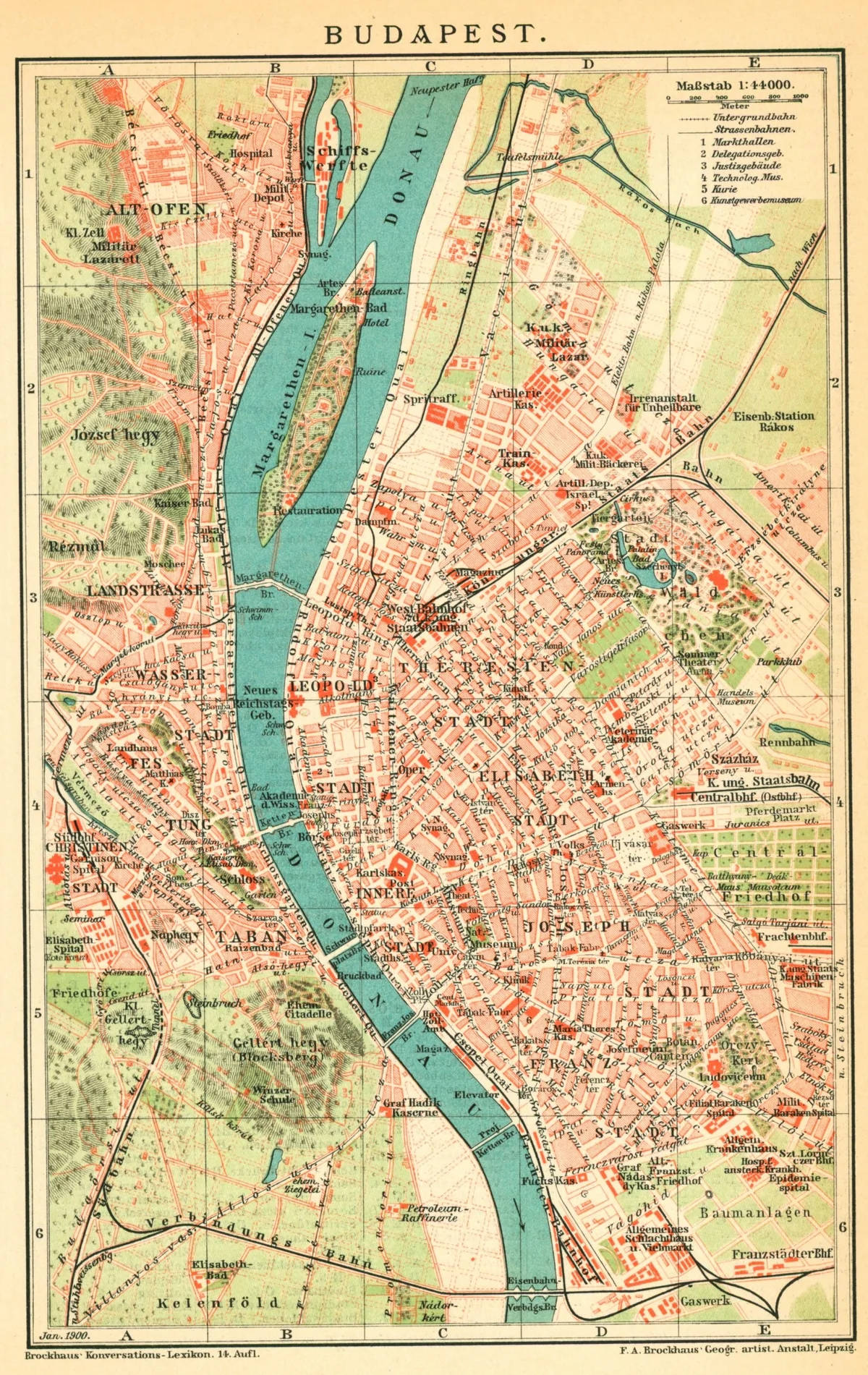 A Map Of Budapest, Hungary Background