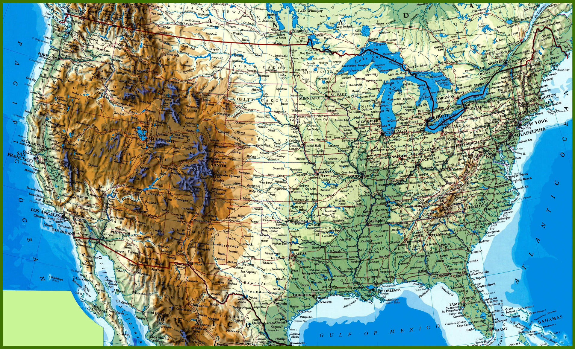 A Map Of The United States With The States And The U S Background