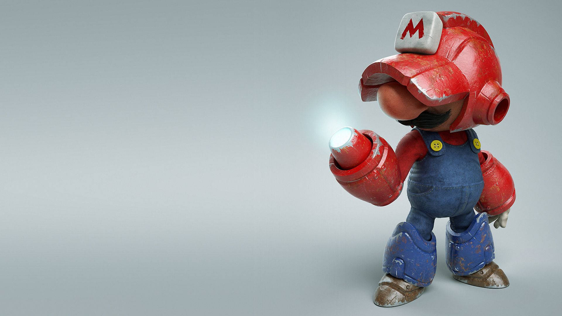 A Mario Bros Character Holding A Light Background
