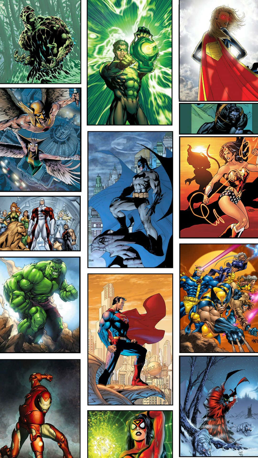 A Marvel And Dc Fan's Dream Come True- The Ultimate Marvel And Dc Iphone! Background