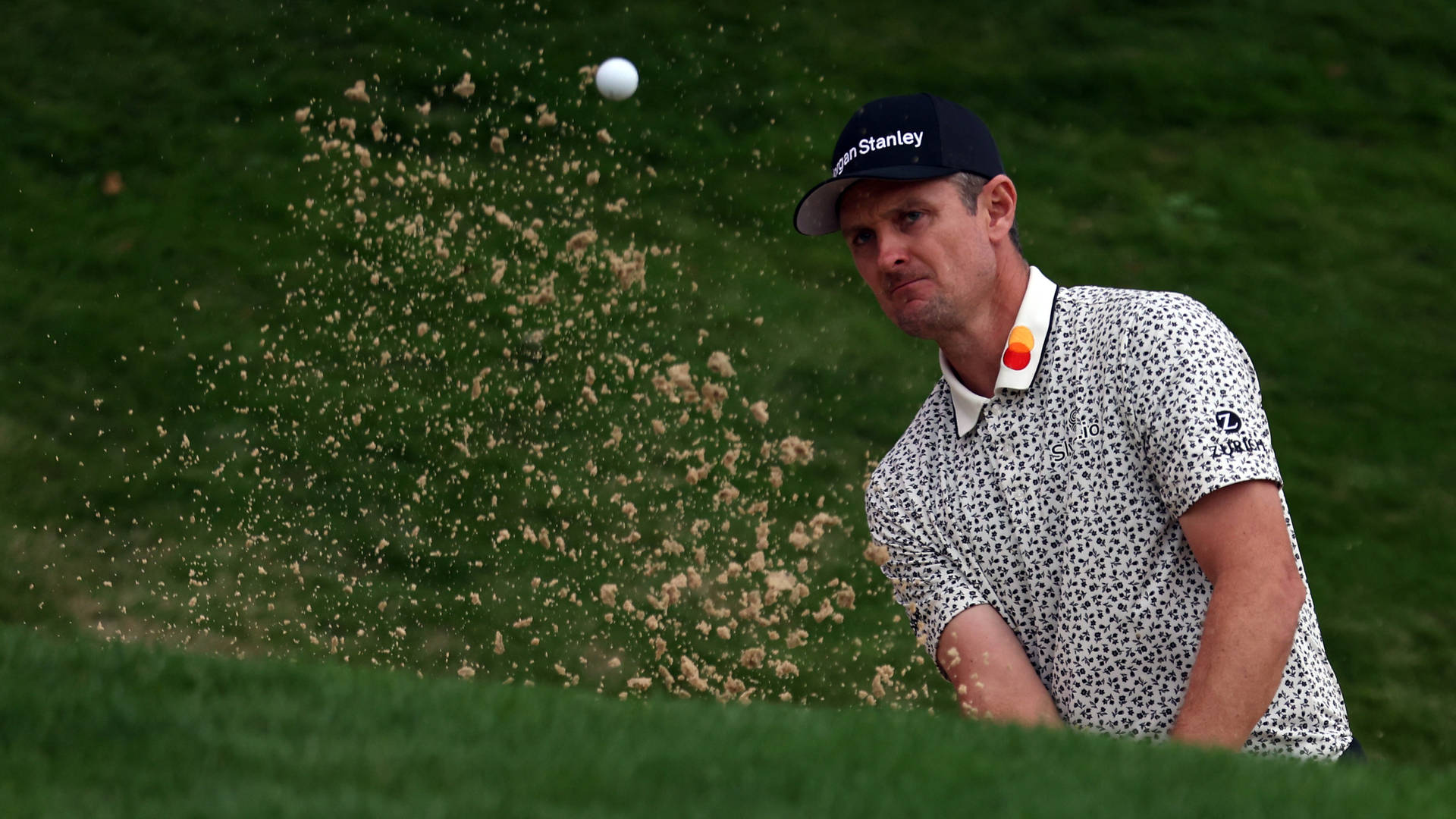 A Master At Work – Professional Golfer Justin Rose Mid-swing