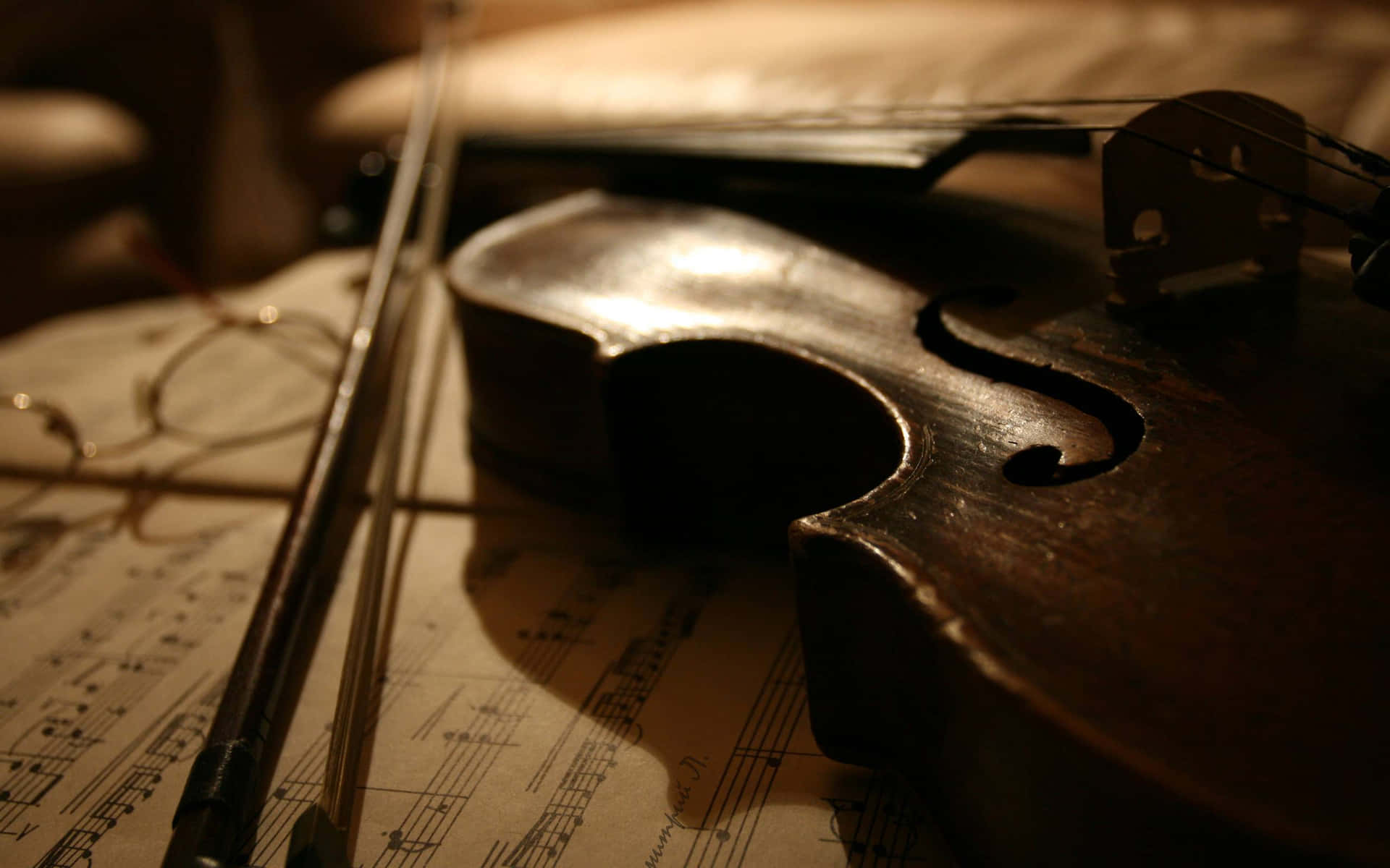 A Master Musician Strums A Violin