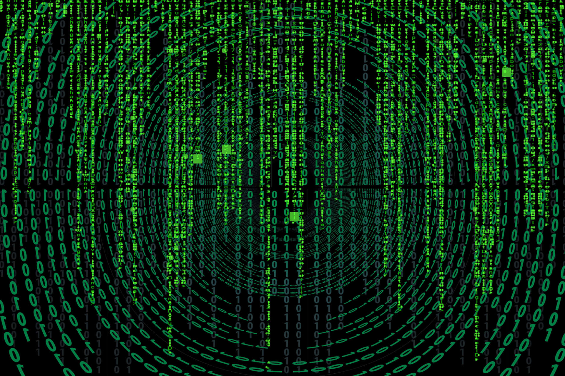 A Matrix Of Green Numbers On A Black Background Background