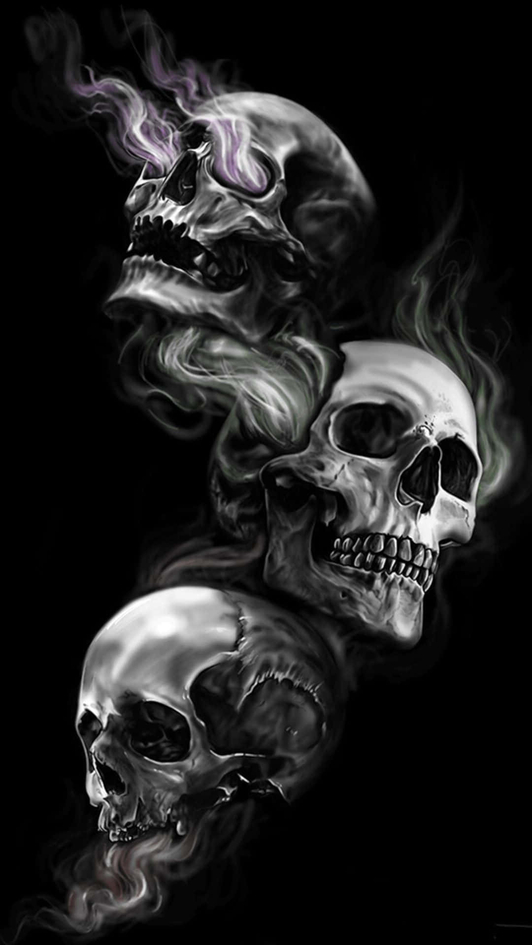 A Memento Of Life—awesome Skull Background