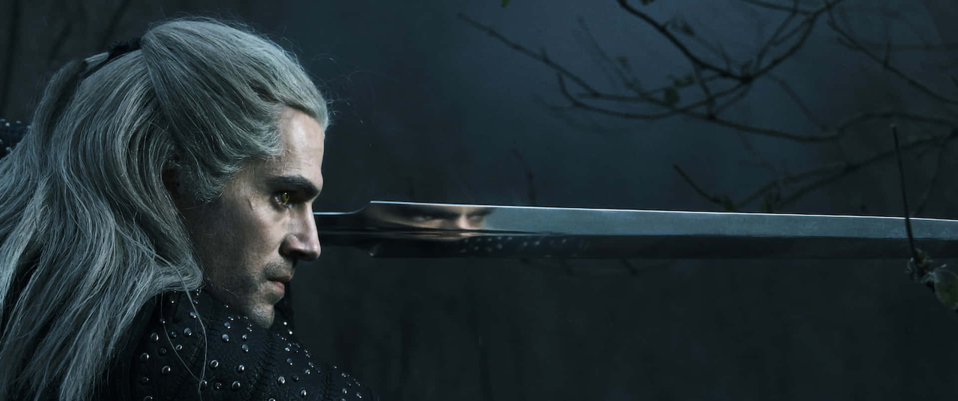 A Memorable Look Of The White Wolf Amidst The Ruins Of A Forgotten Era Background