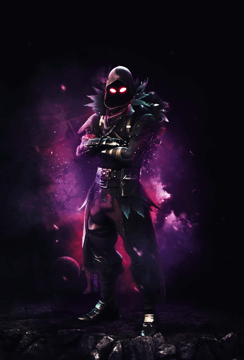 A Menacing Look With The Raven Fortnite Skin. Background