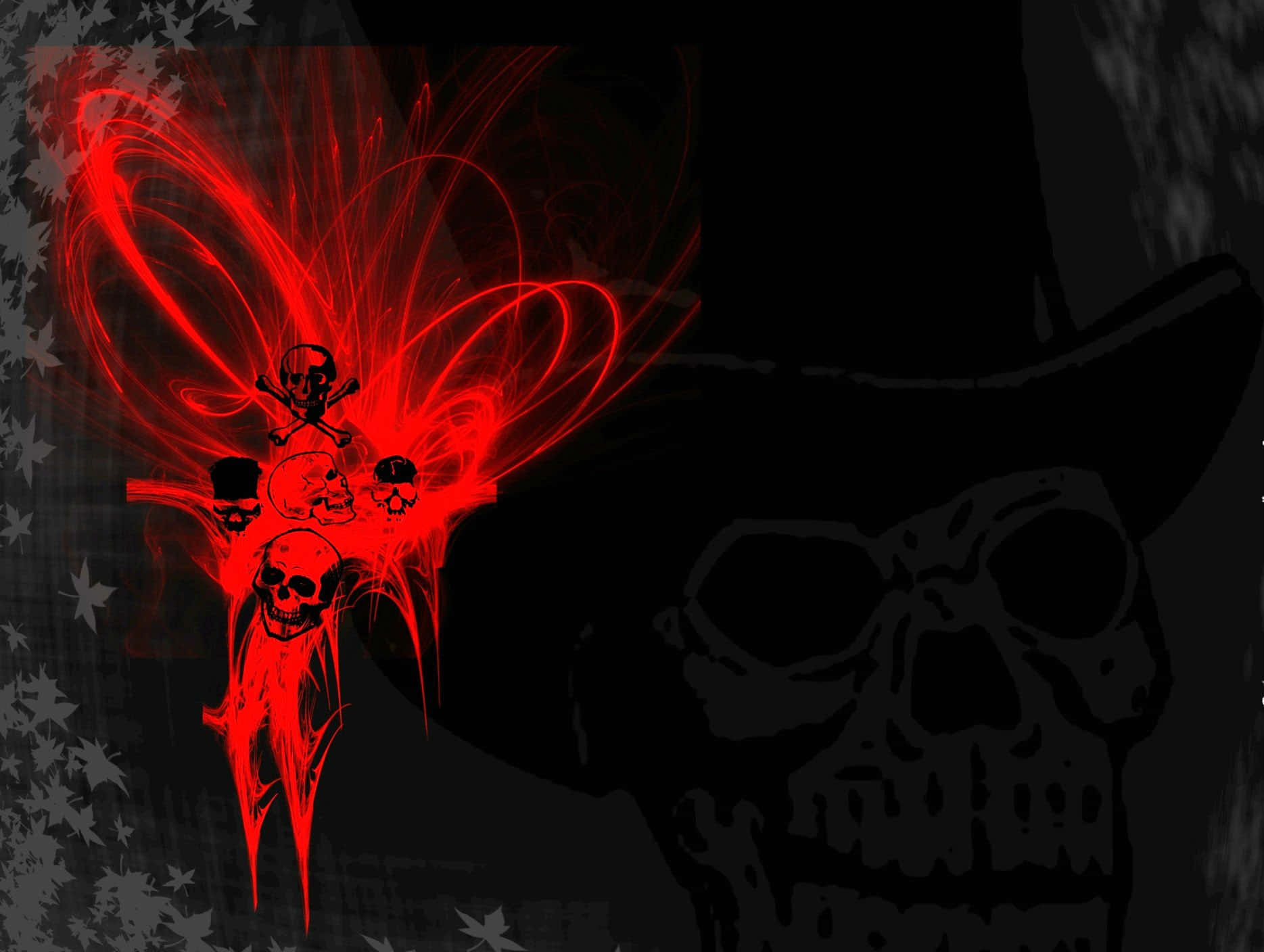 A Menacing Skull With A Sinister Expression Background