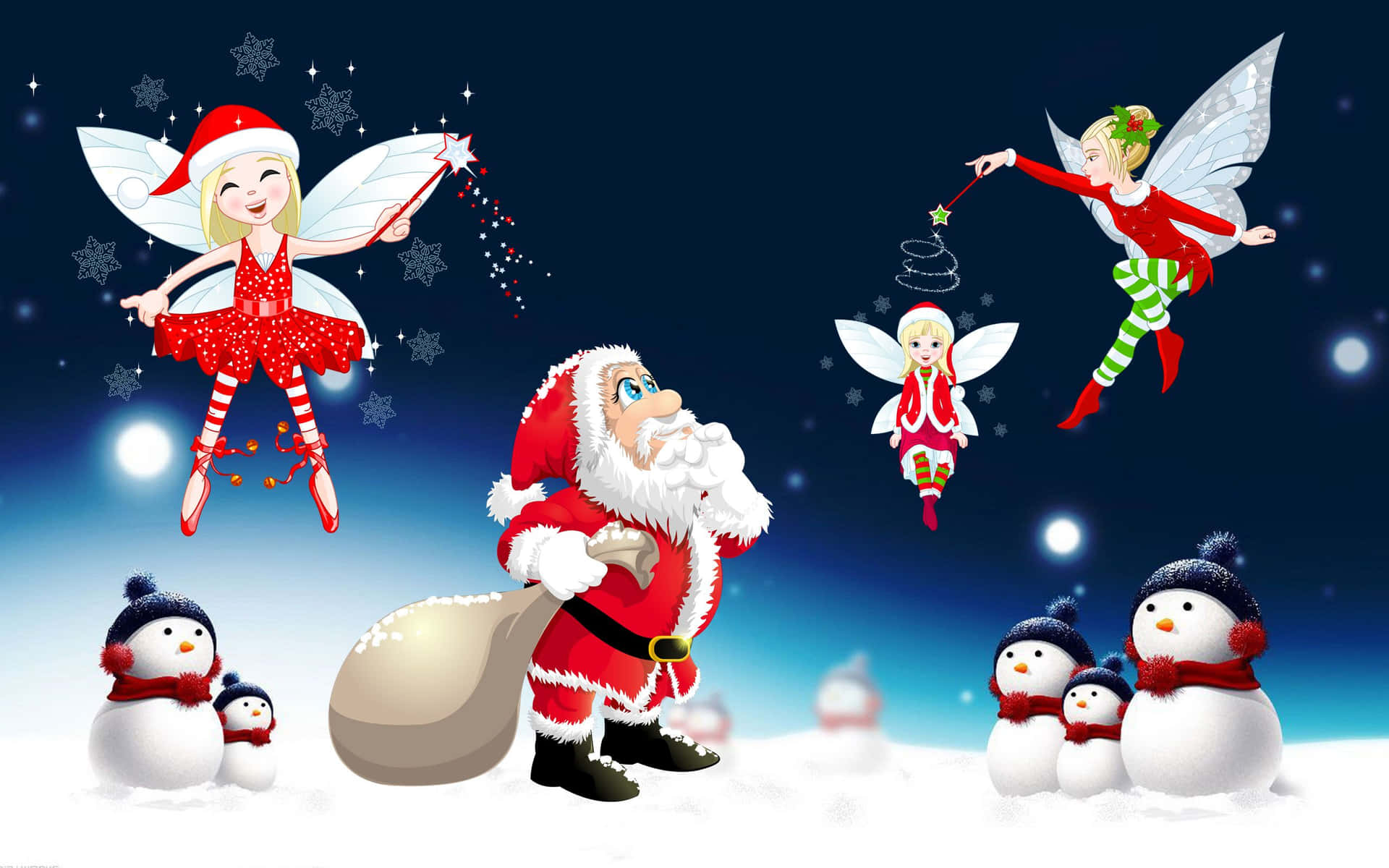 A Merry Santa Claus Bringing Festive Joy Background